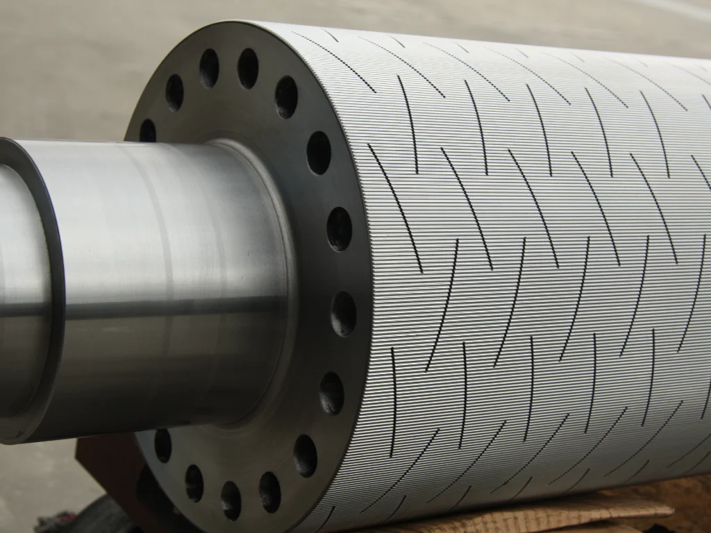 Close - up of High - Precision Corrugating Roll Body Details