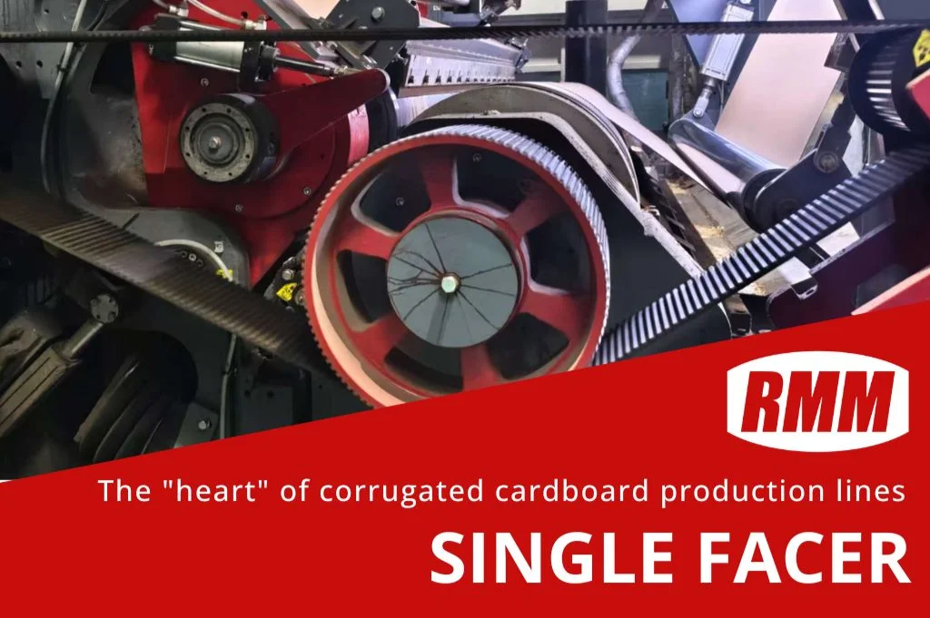 Single facer forming flutes with corrugating rolls in a corrugated board production line