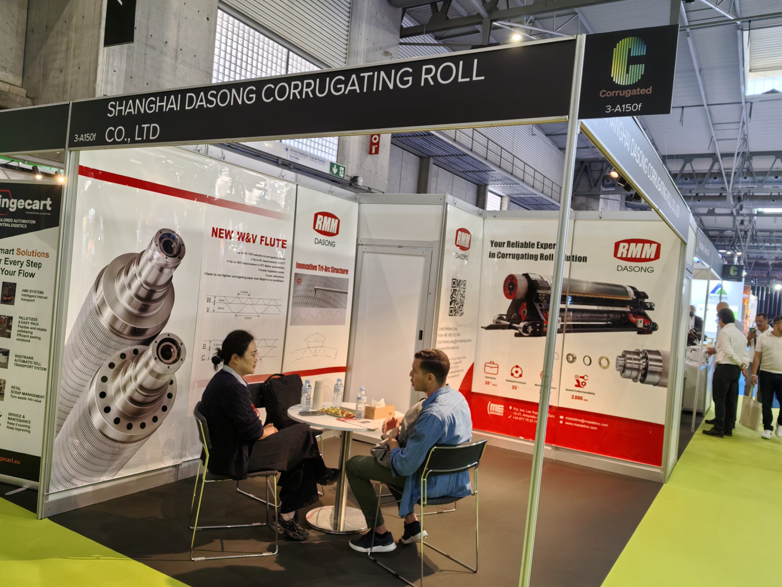 RMM at Corrugated 2026 Barcelona RMM exhibition booth at a corrugated industry trade show