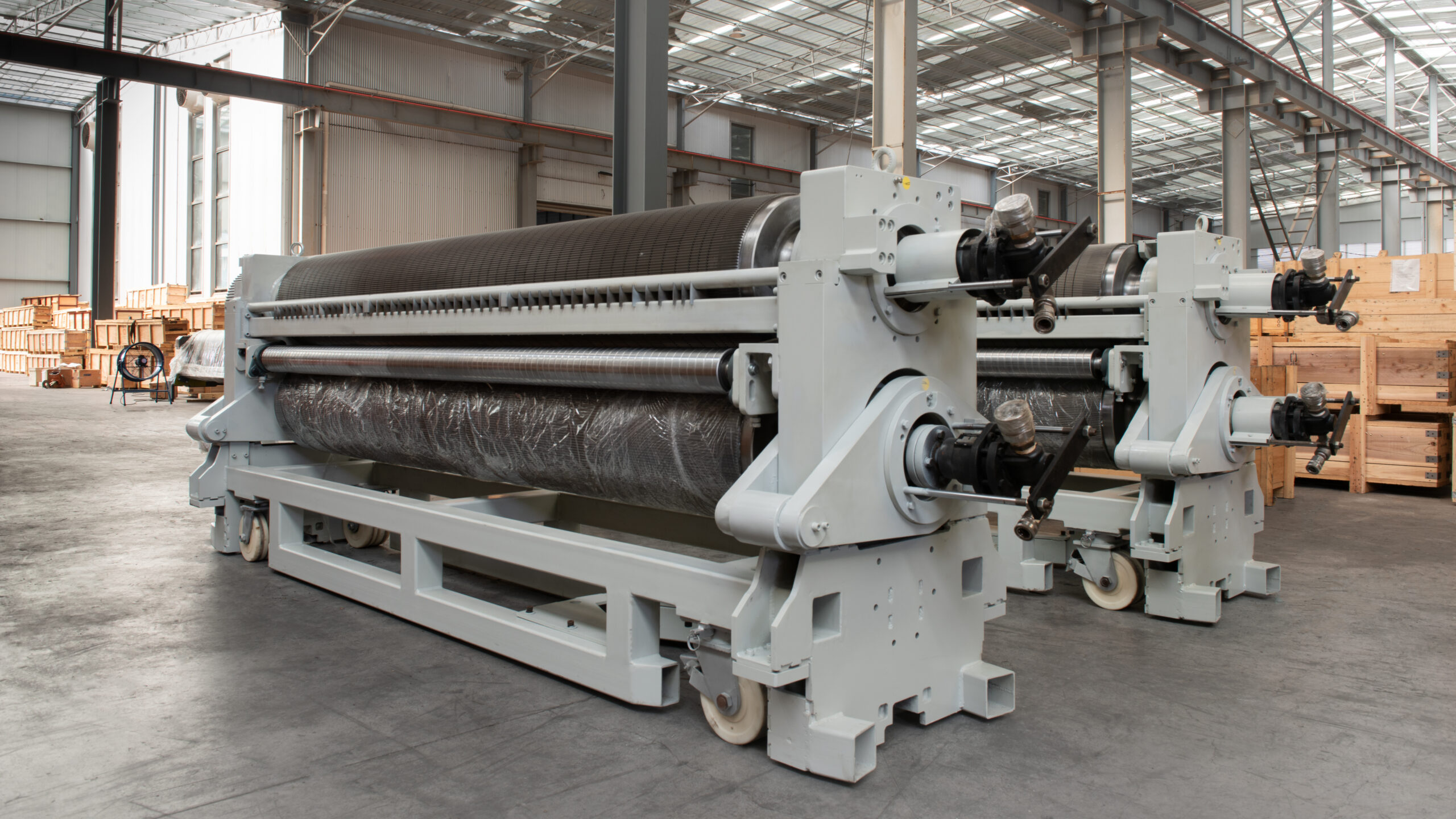 single-facer-overview Single facer machine overview in corrugated production line